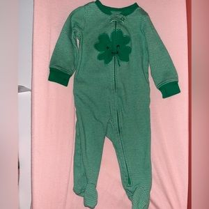 St. Patrick’s Day footie pajamas
